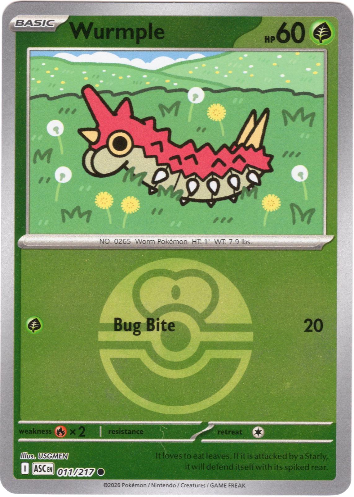 Ascended Heroes Wurmple [Ball] Pokémon card